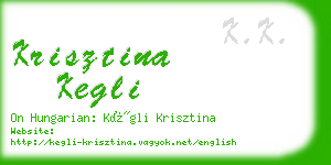 krisztina kegli business card